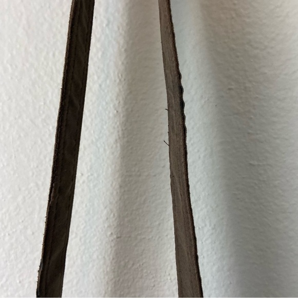 Hilltop of Hope Hobo Crossbody Bag Brown Faux Suede Woven Multicolored Stripes - Picture 8 of 12